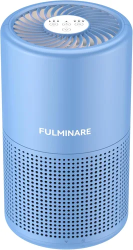 FULMINARE Purificadores de aire para el hogar dormitorio H13 HEPA purificador de aire, 3 velocidades, temporizador, 24 dB, pequeño mini purificador
