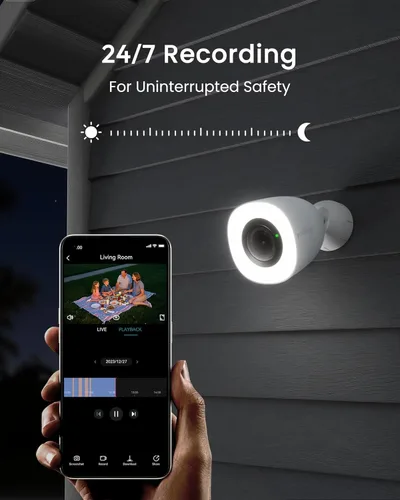 Miniatura 3 de Cámara de seguridad youkey 2.5K con cable para exteriores, visión nocturna F1.0 Color24, cámaras enchufables para seguridad del hogar al aire libre