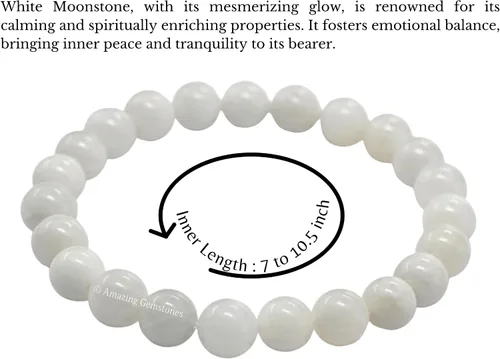 Miniatura 79 de Amazing Gemstone Crystal Bracelet for Women Men's Gifts - Protection Healing Crystal Bracelet - 8mm Gemstone Beaded Stretchable Bracelet Pulseras
