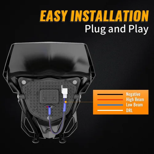 Miniatura 4 de Kit de faro delantero LED para motocicleta con DRL, compatible con 2013-2023 WR250F 400F 426F 450F, WR250 400 426 450 TTR XT MX, la mayoría