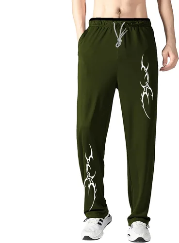 Miniatura 2 de Pantalones deportivos para hombre con bolsillos con cremallera, pantalones deportivos ligeros, pantalones de entrenamiento holgados atléticos