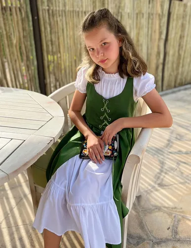 Miniatura 15 de Scarlet Darkness Vestido renacentista para niñas, disfraz de princesa medieval de dos piezas, 7-14 años