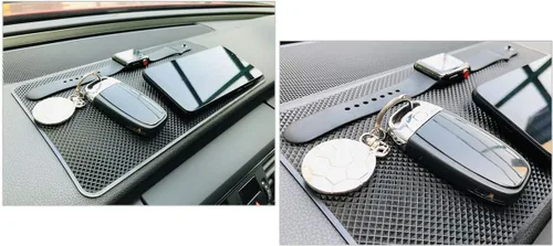 Miniatura 7 de Alfombrilla antideslizante mágica extra grande de 10.2 x 5.9 in para tablero de instrumentos de automóvil, alfombrilla adhesiva para teléfono