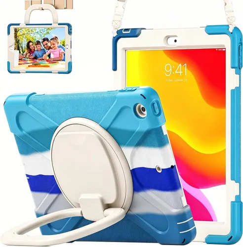Miniatura 10 de Funda para iPad de 10.2 pulgadas de 9ª generación 2021 / 8ª generación 2020 / 7ª 2019, funda a prueba de golpes para niños con protector