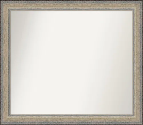Miniatura 228 de Amanti Art Espejo de baño plateado para sobre fregadero, 28 x 47 pulgadas, espejo rectangular de plata imperial, marco de madera tradicional de gran