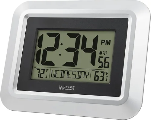 Miniatura 2 de La Crosse Technology 513-1918S-INT Reloj de pared digital atómico con temperatura exterior