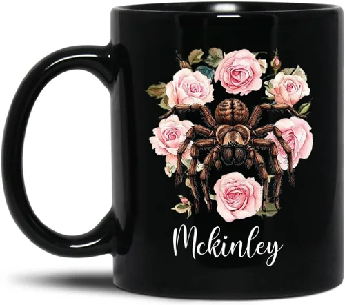 Miniatura 19 de Taza de café con nombre personalizado, regalo para amigo, compañero de trabajo, cumpleaños, taza de cerámica negra personalizada para amantes