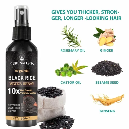 Miniatura 2 de PureNaturis Aceite de ricino y jengibre para el crecimiento del cabello, suero sin enjuague para hombres y mujeres, eficaz para la pérdida