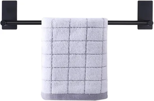 Miniatura 16 de NearMoon toallero de barra autoadhesivo de acero inoxidable para baño, soporte para colgar toallas en la pared, estilo contemporáneo, sin Níquel