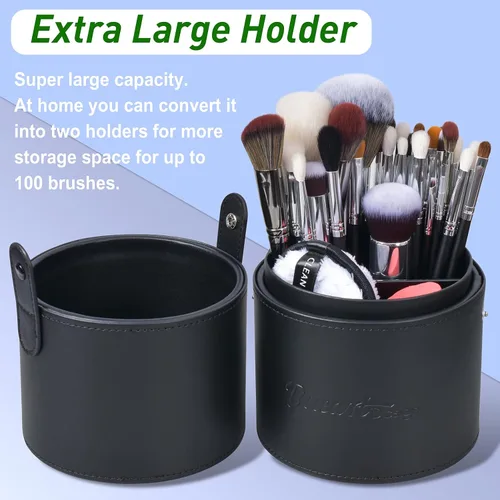 Miniatura 3 de Bueart Design Pro maquillaje Artista 34Pcs Juego de brochas de maquillaje Deluxe de pelo de cabra real y pelo de caballo con soporte extra grande