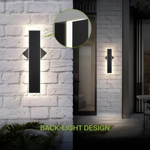 Miniatura 7 de ASD Lámpara LED de montaje en pared de 18 pulgadas de largo, aplique lineal para exteriores e interiores 3CCT, regulable, impermeable