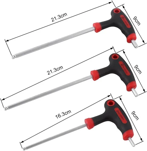Miniatura 7 de Dioche Llave hexagonal, multiusos, fácil de transportar, llave hexagonal de pedal, herramienta multifuncional, llaves de llave de mango largo