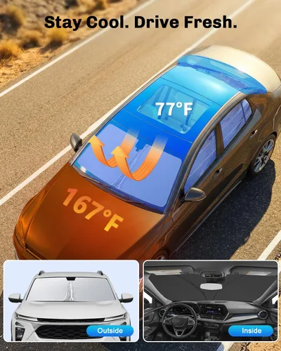Miniatura 4 de SXCY Parasol para Parabrisas Chevy Trax 2024 2025 2026 para Chevy Trax LS/1RS/LT/2RS/ACTIV Accesorios 2024 2025 2026 Trax Parasol para Parabrisas