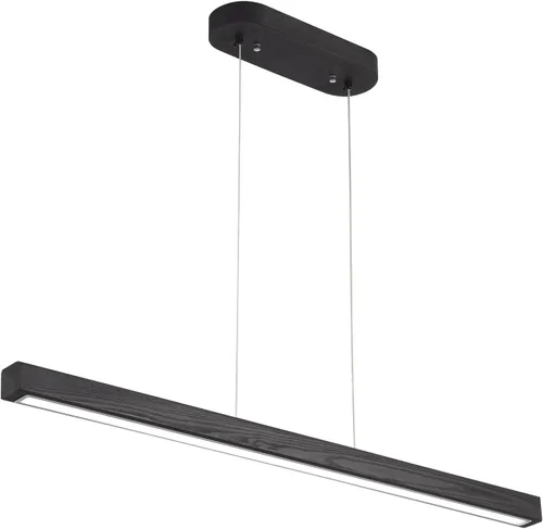 Miniatura 13 de YISDESIGN Lámparas colgantes lineales de madera de 47 pulgadas, modernas, LED, 36 W, regulables, iluminación colgante de techo, luces colgantes, Za.