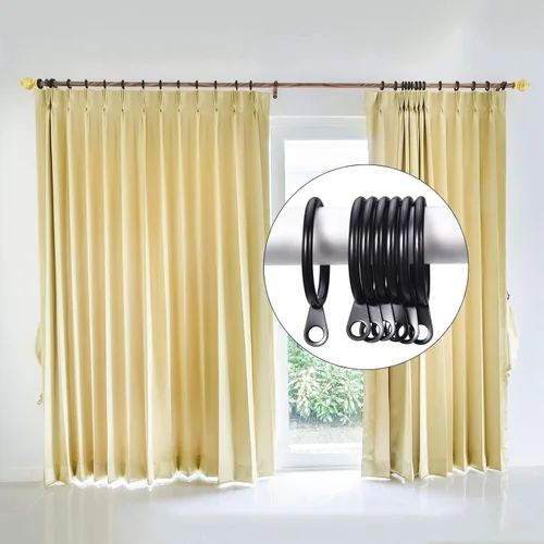 Miniatura 6 de Shappy Paquete de 40 anillos de metal para cortinero con ojales de diámetro interno de 0.98 pulgadas, se adapta a cortineros de hasta 0.7 pulgadas