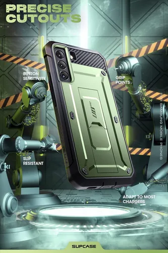 Miniatura 7 de SUPCASE Funda para Samsung Galaxy S22 con soporte (Unicorn Beetle Pro), [clip de cinturón integrado] Resistente de cuerpo completo de doble capa