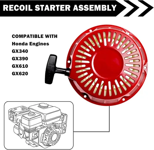 Miniatura 4 de Reemplazo de arranque de retroceso para Honda Gx340 Gx390 11hp 13hp 28400-ZE3-W01ZA Oregon 31-060 Rotary 26-10379