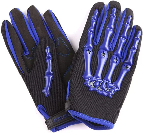 Miniatura 4 de 1Storm Casco de Motocross para Jóvenes Niños BMX MX Casco de Bicicleta Adolescente Estilo de Carreras; Azul de Carreras + Gafas + Paquete de Guantes