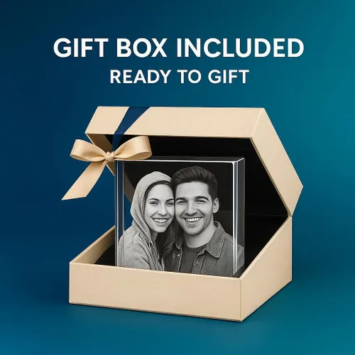 Miniatura 7 de Foto de cristal 3D personalizada Regalo de imagen de vidrio grabado con láser personalizado para papá, mamá, esposa, él, ella Ideal para boda