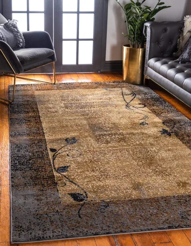 Miniatura 9 de Unique Loom Barista Collection - Alfombra Excelsa (octágono de 6 pies 1 pulgada, beige/marrón)