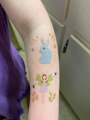 Miniatura 4 de Cheerland 108 tatuajes de hadas temporales para decoraciones de fiesta de hadas, regalos de fiesta de bosque, jardín de bosque encantado