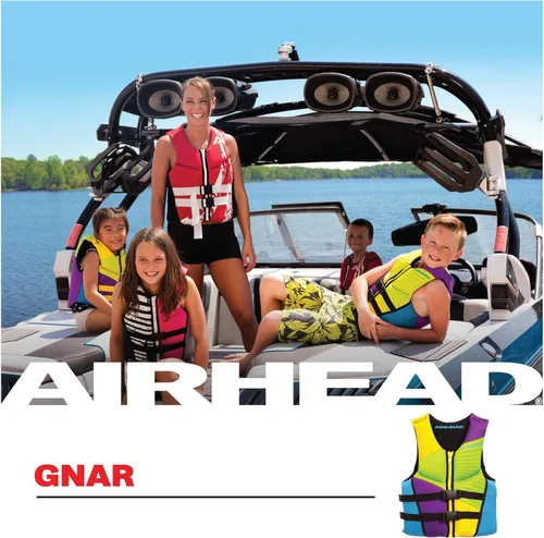 Miniatura 4 de Airhead Gnar Neolite Kwik-Dry Life Jacket - USCG Approved Type III PFD Life Vest, Lightweight Flexible Fit for Boating, Tubing & Watersports