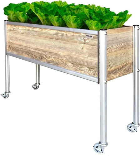Miniatura 15 de Foreman Cama de jardín elevada (36 x 12 x 14 pulgadas) resistente a la intemperie, maceta para exteriores con drenaje para camas de verduras
