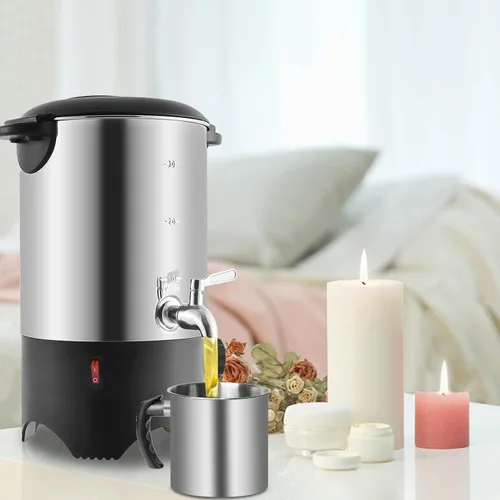 Miniatura 7 de Derretidor de cera de 4.5 cuartos de galón para hacer velas, olla de fusión de cera eléctrica grande con boquilla de vertido rápido, control
