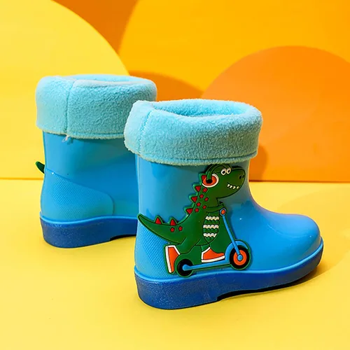 Miniatura 6 de Newborn Rain Boots Toddler Booties Warm Water Shoes Baby Girls Boys Waterproof Non-Slip Cartoon Dinosaur Footwear