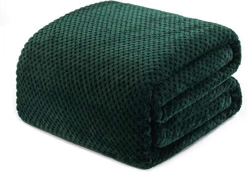 Miniatura 57 de Exclusivo Mezcla - Manta de vellón extragrande para sofá o cama, mantas supersuaves y cálidas con textura de gofre, acogedora, mullida y ligera Azul