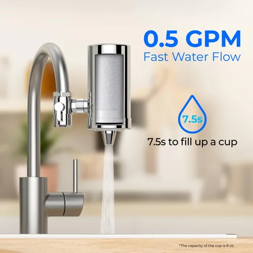 Miniatura 4 de Waterdrop FF-03A - Filtro de agua de repuesto para Waterdrop WD-FC-06/FC-01/FC-02, filtro de agua para grifo de fregadero, filtro de agua de grifo