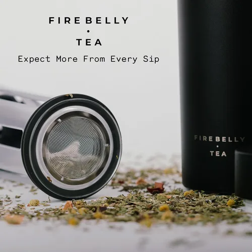 Miniatura 9 de Firebelly Tea, Taza infusor de té de viaje con colador, vaso aislado para té o café de hojas sueltas, botella a prueba de fugas para bebidas Blanco