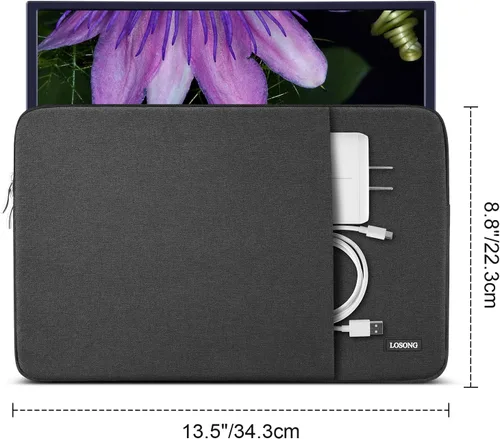 Miniatura 2 de Funda protectora para monitor portátil de 14 pulgadas, para la mayoría de monitores portátiles de 14 pulgadas, bolsa de exhibición portátil Negro