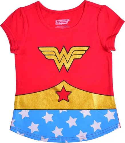 Miniatura 6 de DC Comics Justice League Girls T-Shirt 4 Pack for Toddler GreyPurpleRedBlue