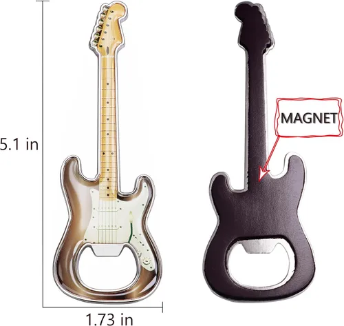 Miniatura 2 de 1 pieza/set abridor de botellas de cerveza con forma de guitarra, abridor de botellas de cerveza en forma de guitarra, regalo para amantes de la Gris