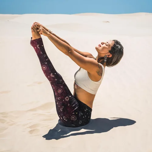 Miniatura 5 de Comfy Yoga Leggings de yoga estampados con bolsillos para mujer, pantalones de yoga de cintura alta, suaves y ligeros leggings de entrenamiento