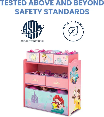 Miniatura 2 de Delta Children - Silla de escritorio con compartimento de almacenamiento + Organizador de almacenamiento de juguetes de 6 compartimentos Design and