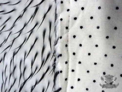 Miniatura 2 de 2 tonos Spike Faux/Fake Fur Blanco Negro Tela