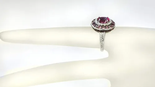 Miniatura 3 de RB Gems - Anillo de plata de ley 925 (0.315 x 0.236in, acabado rodiado, estilo clásico)