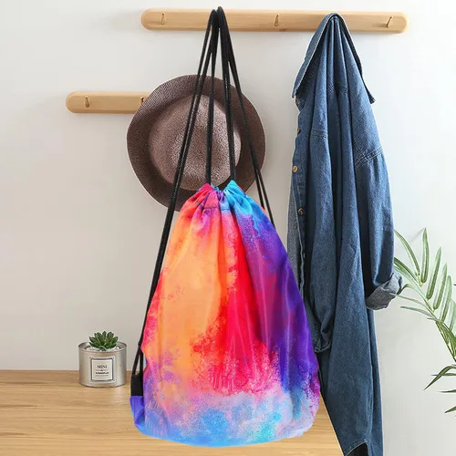 Miniatura 5 de 15 bolsas de regalo de fiesta con cordón de teñido anudado, mochila pequeña con cordón, bolsa de tela con cordón, bolsas de regalo de cumpleaños