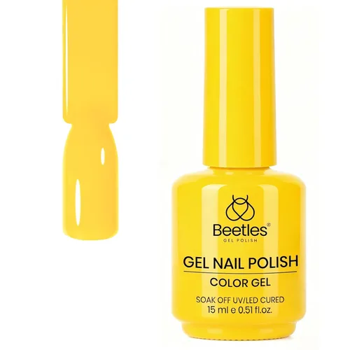 Miniatura 551 de Beetles - Esmalte de uñas de gel marrón – 0.5 onzas líquidas de esmalte de gel marrón oscuro, lámpara LED UV para uñas, regalo de manicura para I