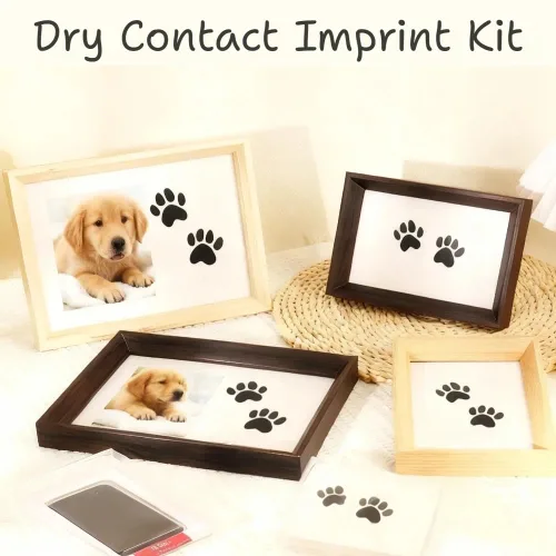 Miniatura 3 de Kit de memoria sin tinta de 15 juegos para impresiones de manos y pies, impresiones de patas de mascotas, almohadilla táctil limpia con tarjetas