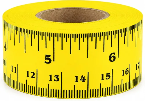 Miniatura 8 de ChromaLabel Cinta métrica adhesiva de 12 pulgadas, cinta métrica plana para carpintería, oficina y regla escolar, cinta métrica blanca Blanco
