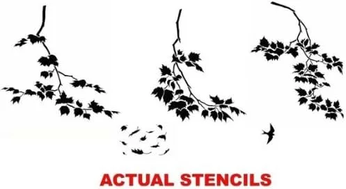 Miniatura 5 de Plantillas de pared Sycamore Branches 3 pc