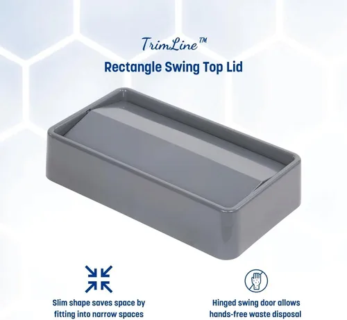 Miniatura 2 de Carlisle FoodService Products CFS 34202423 TrimLine Tapa abatible de polietileno, 20.19 pulgadas de largo x 11.56 pulgadas de ancho x 4-1/2 pulgadas