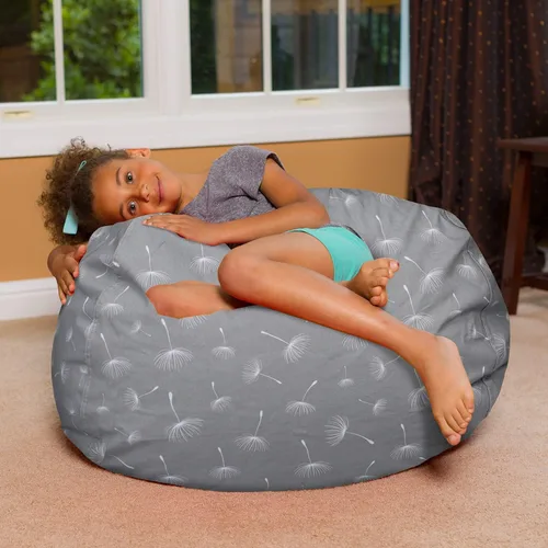 Miniatura 5 de Posh Creations - Sillón puff para niños, adolescentes y adultos, incluye funda extraíble y lavable a máquina, tamaño grande de 38 pulgadas, lona