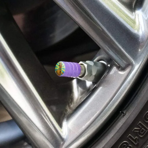 Miniatura 6 de GRAPHICS & MORE Scooby-Doo - Tapones de válvula de aluminio para llantas de neumático Púrpura