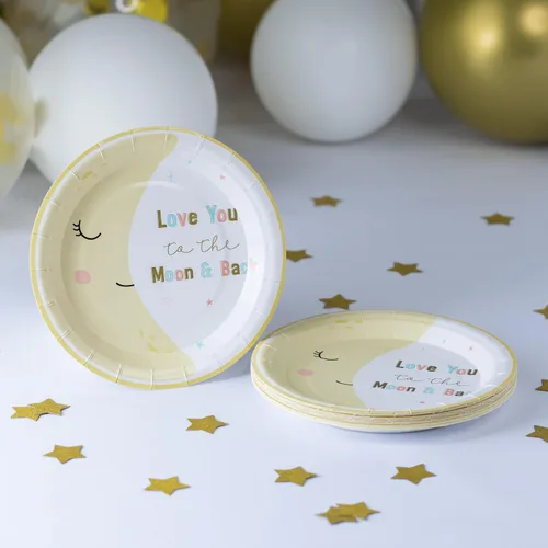 Miniatura 2 de Kate Aspen Twinkle Twinkle - Platos de papel decorativos de alta calidad de 7 pulgadas, suministros para fiestas (peso de 350 GSM, juego de 16)