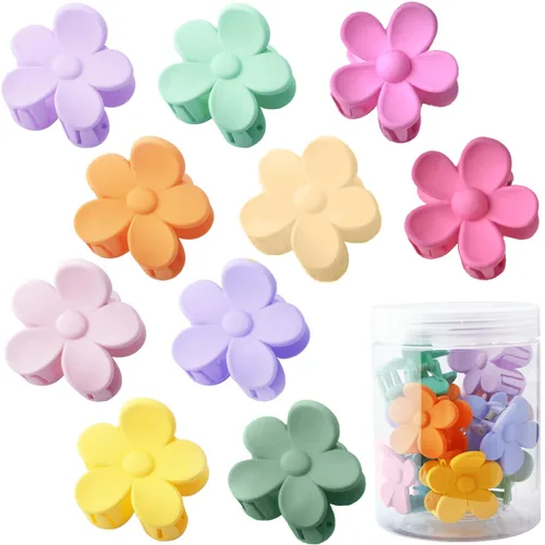 Miniatura 11 de Pinzas para el cabello pequeñas y lindas con flores para accesorios para el cabello, pinzas para el cabello para mujeres y niñas, color crema, 10