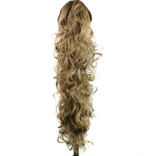 Miniatura 12 de KUKI - Extensión de cabello sintético largo y rizado de 31 pulgadas, con pinza y mandíbula, 1B